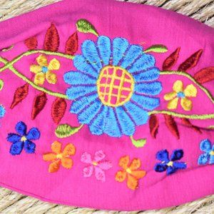 Daisies All Day pink Face Mask-Artesania Mexicana